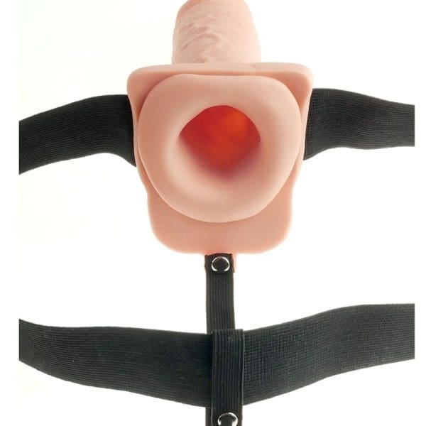 FETISH FANTASY SERIES - ADJUSTABLE HARNESS REALISTIC PENIS WITH BALLS RECHARGEABLE AND VIBRATOR 28 CM 4